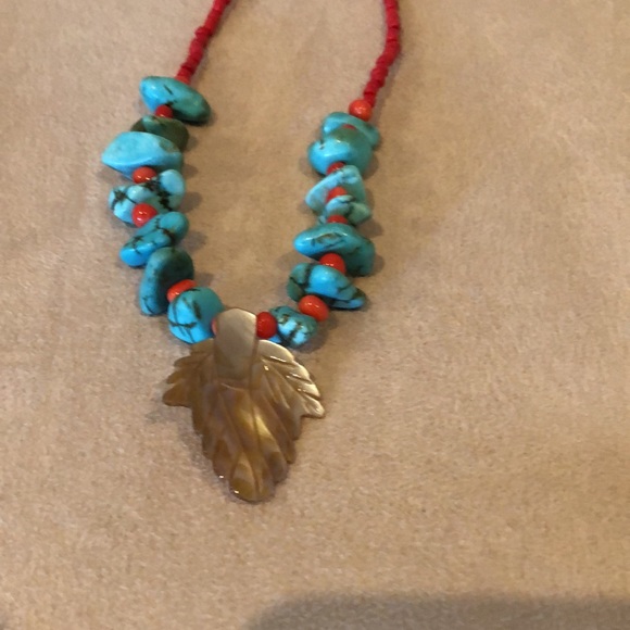 Handmade turquoise necklace - Picture 4 of 6